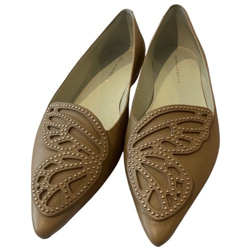 Pre-owned Sophia Webster Leather Ballet Flats In Brown