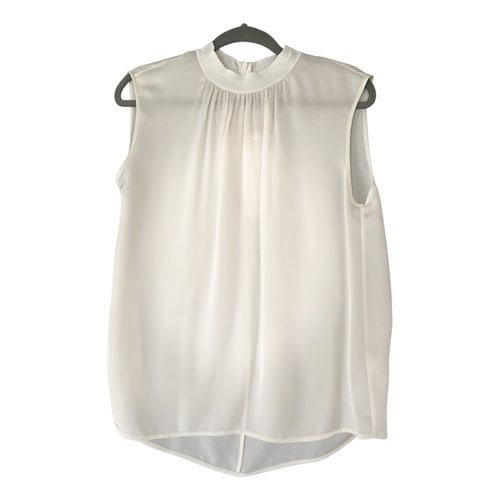 Pre-owned Vince Silk Blouse In White