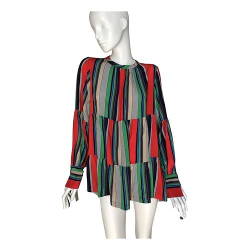Pre-owned Erika Cavallini Silk Blouse In Multicolour