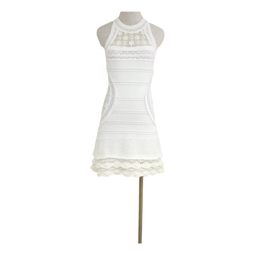 Pre-owned Roberto Cavalli Mini Dress In White