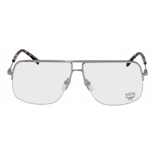 Pre-owned Mcm Oversized Sunglasses In Silver