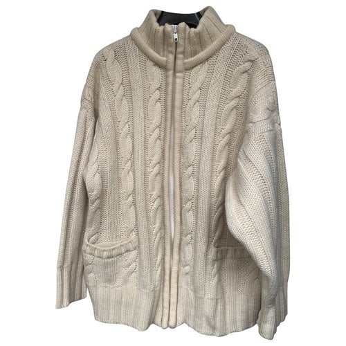 Pre-owned Marella Wool Cardigan In White