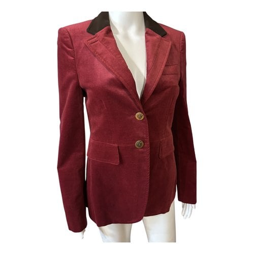 Pre-owned Gucci Blazer In Burgundy