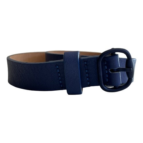 Pre-owned Missoni Leather Belt In Blue