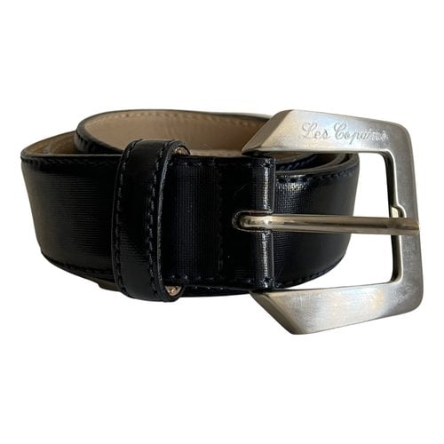 Pre-owned Les Copains Leather Belt In Black