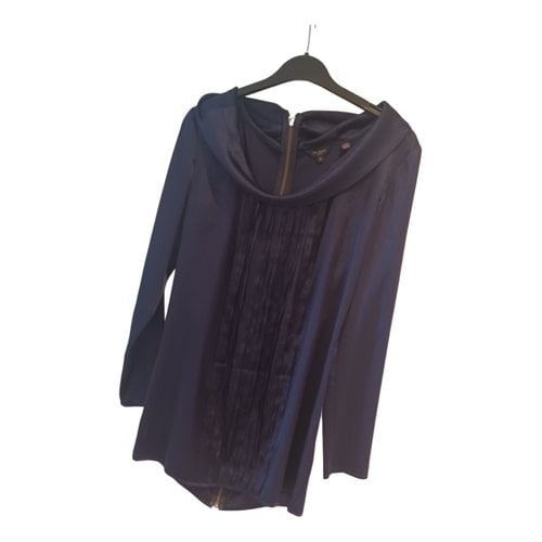 Pre-owned Ted Baker Silk Blouse In Navy