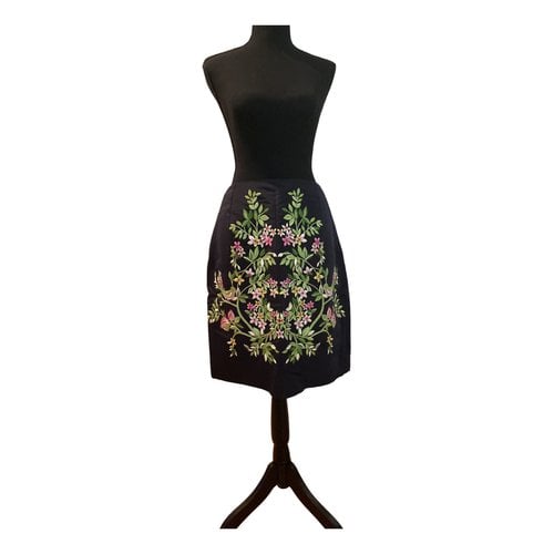 Pre-owned Oscar De La Renta Silk Mid-length Skirt In Multicolour