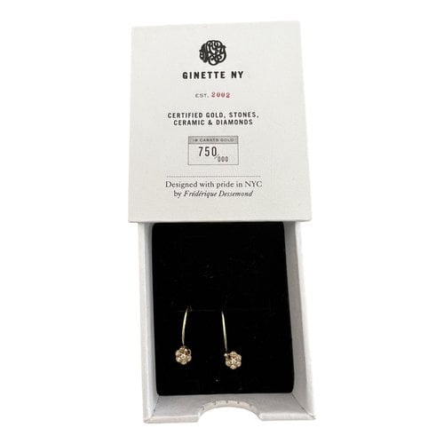 Pre-owned Ginette Ny Yellow Gold Earrings