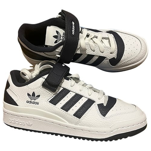 Pre-owned Adidas Originals Forum 84 Leather Trainers In White