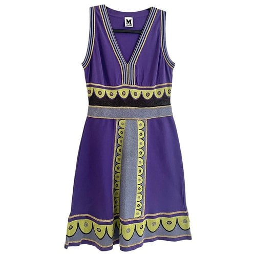 Pre-owned Missoni Mini Dress In Purple