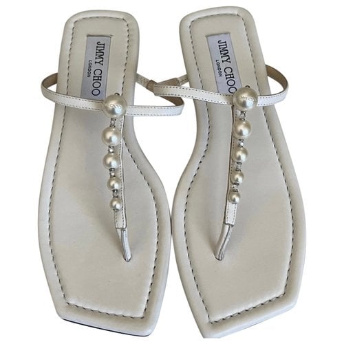 Pre-owned Jimmy Choo Leather Sandal In White