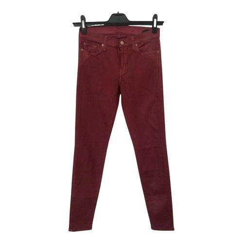 Pre-owned 7 For All Mankind Jeans In Red