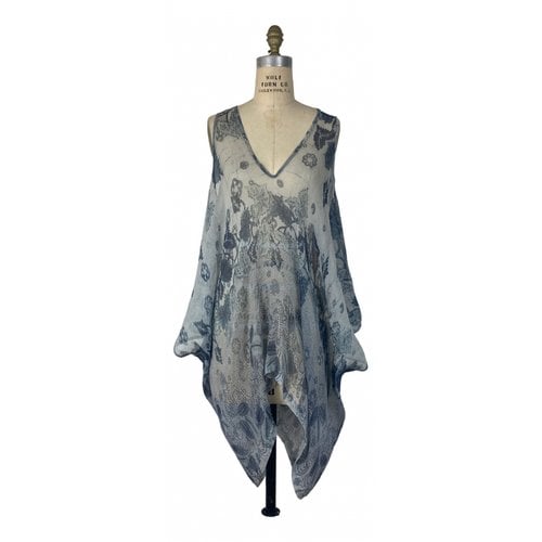 Pre-owned Jean Paul Gaultier Silk Mini Dress In Blue