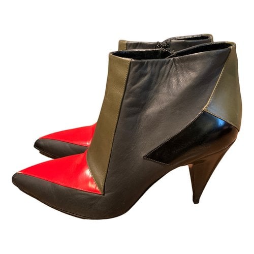 Pre-owned Pierre Hardy Leather Ankle Boots In Multicolour