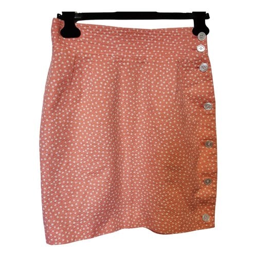 Pre-owned Valentino Mini Skirt In Orange