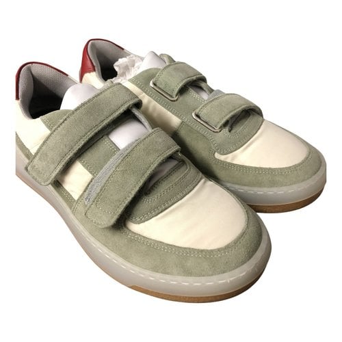 Pre-owned Acne Studios Steffey Leather Trainers In Green