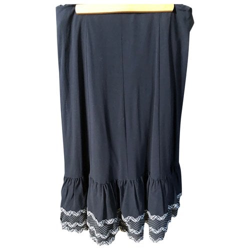 Pre-owned Kenzo Maxi Skirt In Black