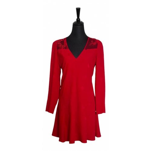 Pre-owned Patrizia Pepe Silk Mid-length Dress In Red