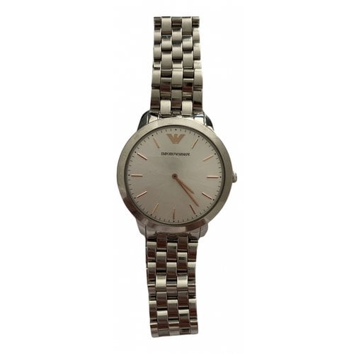 Pre-owned Emporio Armani Silver Watch