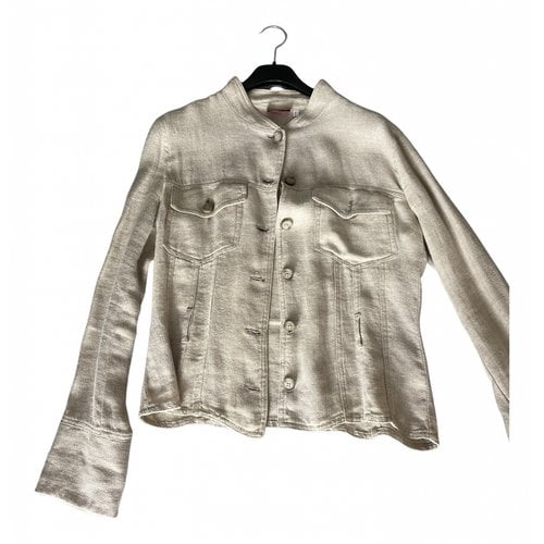 Pre-owned Max & Co Linen Jacket In Ecru