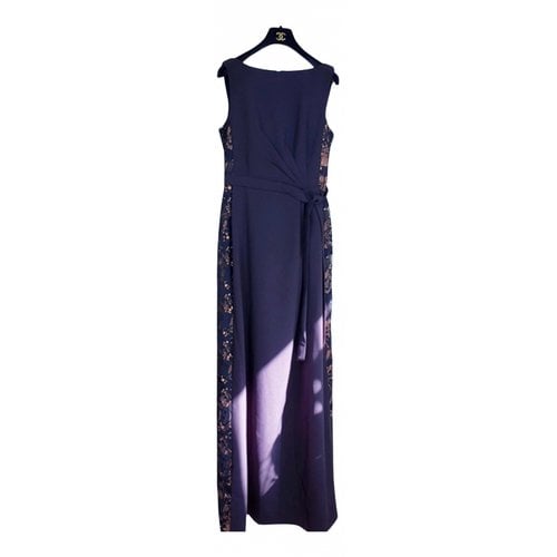 Pre-owned Kay Unger Maxi Dress In Black