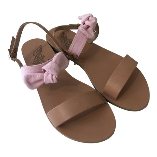 Pre-owned Ancient Greek Sandals Cloth Sandals In Pink