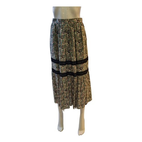 Pre-owned Pinko Mid-length Skirt In Green