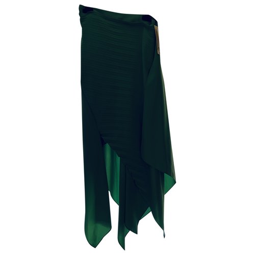 Pre-owned A.w.a.k.e. Maxi Skirt In Green
