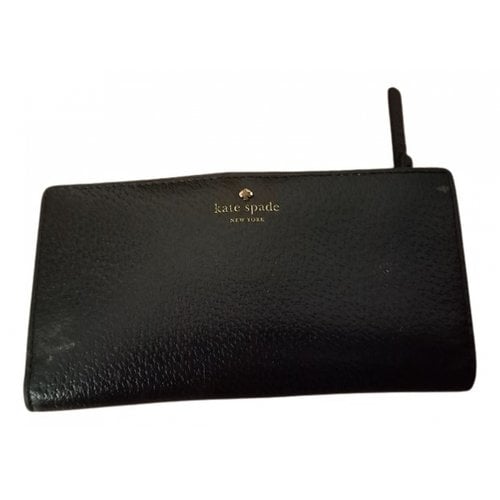 Pre-owned Kate Spade Leather Wallet In Black
