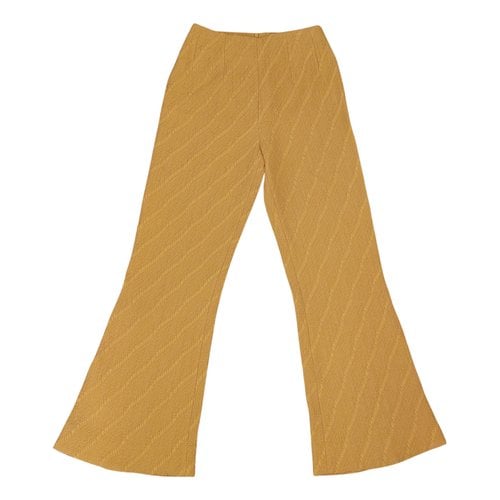 Pre-owned Emilia Wickstead Trousers In Camel