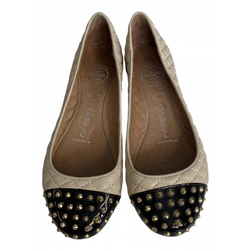 Pre-owned Jeffrey Campbell Leather Ballet Flats In Beige