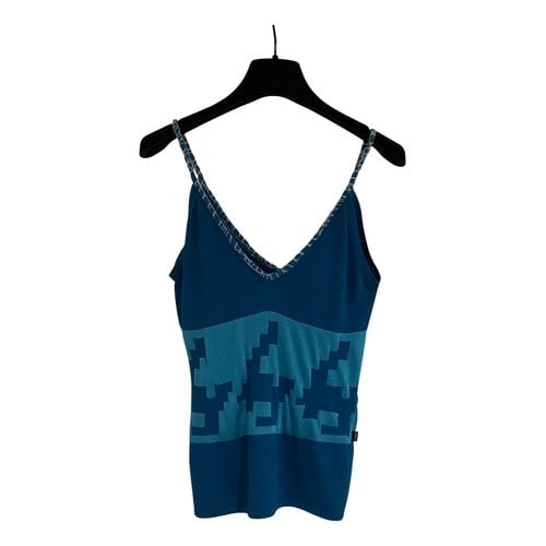 Pre-owned Just Cavalli Camisole In Turquoise