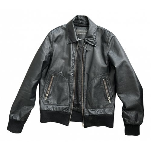Pre-owned Elvine Leather Jacket In Black