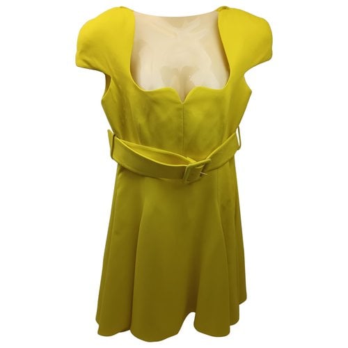 Pre-owned Versace Mini Dress In Yellow