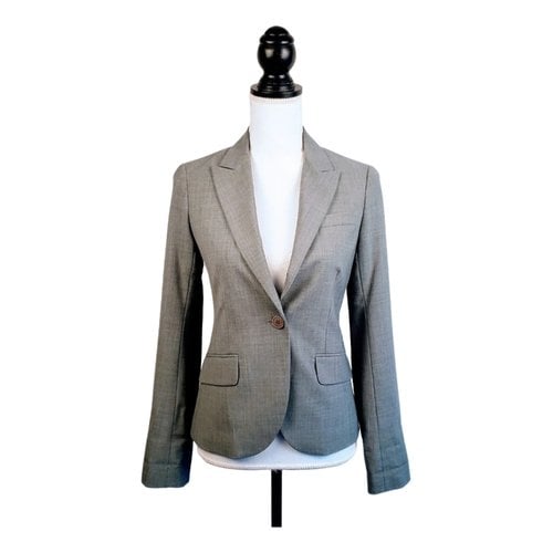 Pre-owned Theory Wool Blazer In Grey
