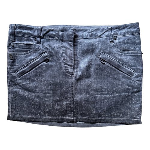 Pre-owned Pierre Balmain Mini Skirt In Anthracite