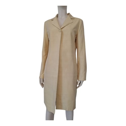 Pre-owned Emilio Pucci Silk Coat In Yellow