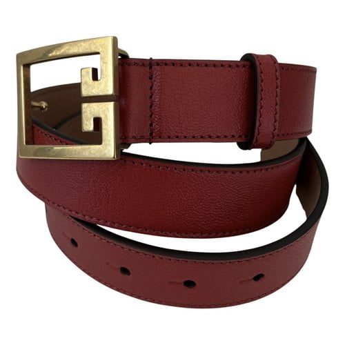 Pre-owned Givenchy Leather Belt In Red