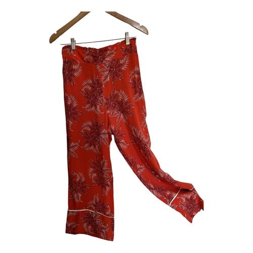 Pre-owned Whistles Straight Pants In Red