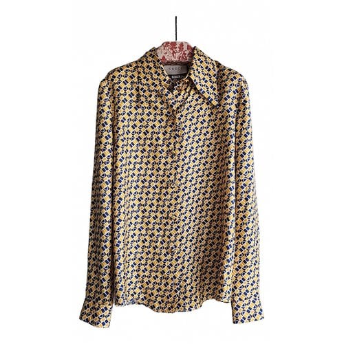 Pre-owned Gucci Silk Shirt In Yellow