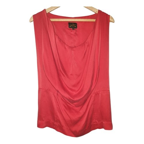Pre-owned Vivienne Westwood Anglomania Silk Top In Red