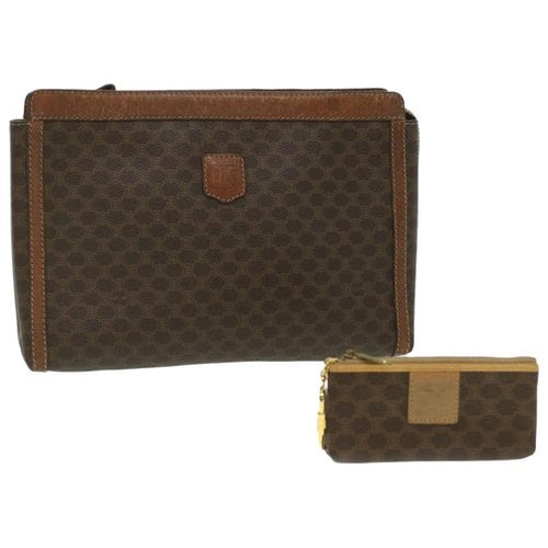 Pre-owned Celine Leather Clutch Bag In Brown