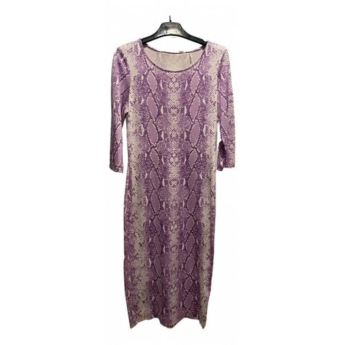 Pre-owned Diane Von Furstenberg Silk Mid-length Dress In Purple