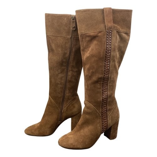 Pre-owned Kensie Riding Boots In Brown