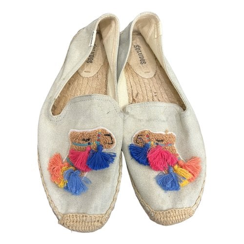 Pre-owned Soludos Cloth Espadrilles In Grey