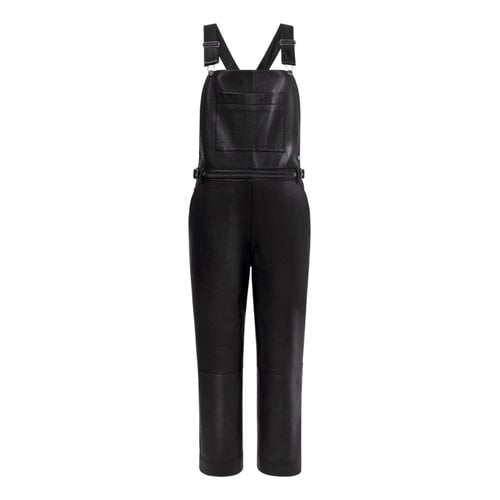 Pre-owned Proenza Schouler Leather Jumpsuit In Black