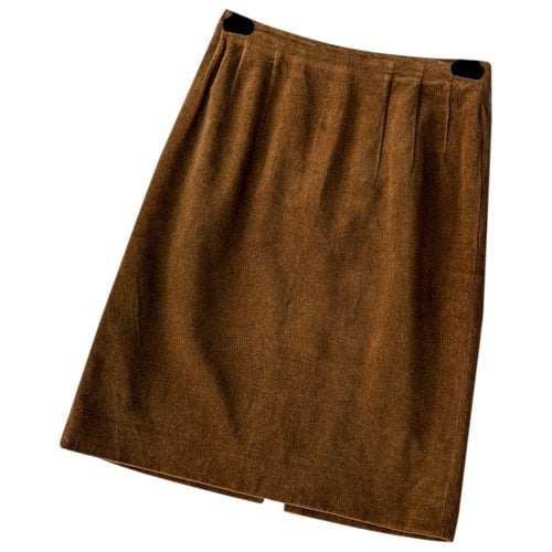Pre-owned Jil Sander Velvet Mid-length Skirt In Brown
