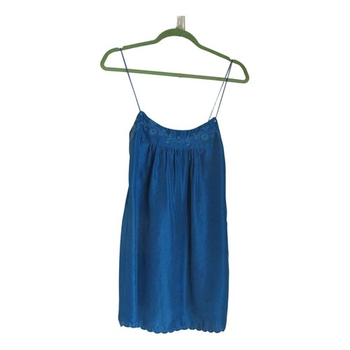 Pre-owned Joie Silk Mini Dress In Blue