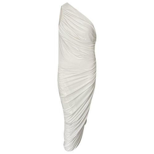 Pre-owned Halston Mid-length Dress In White