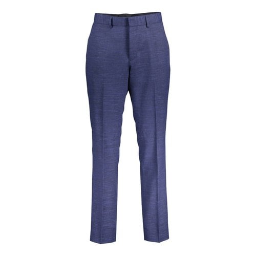 Pre-owned Guess Trousers In Blue